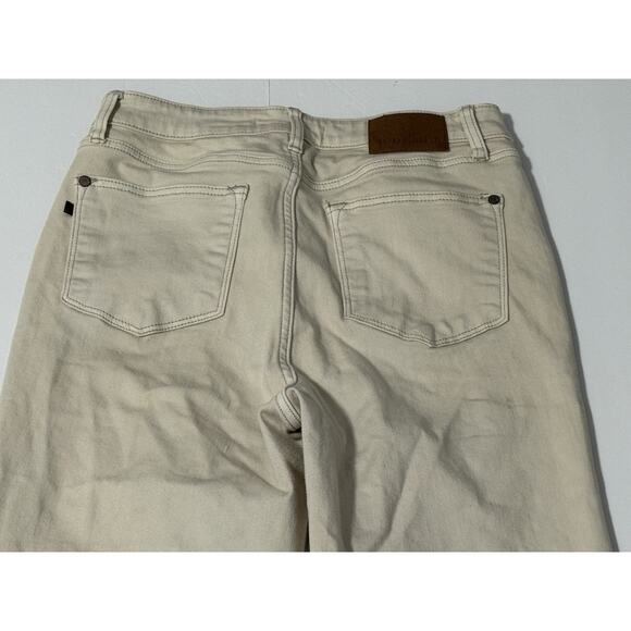 Judy Blue Women's 9/29 Straight Fit High Rise Stretch Jeans Off White Denim - Picture 4 of 7